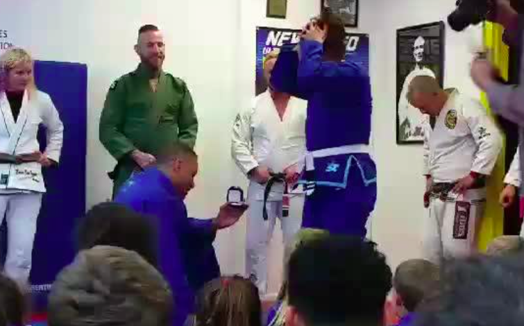 BJJ Black Belt Promotion Turns Out To Be a Beautiful Marriage Proposal