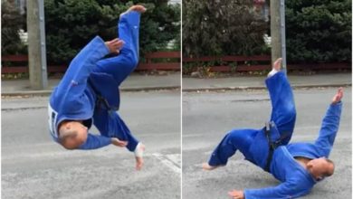 The Art of the Breakfall, on Concrete