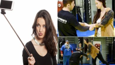 Selfie Stick Self Defense Being Taught by Martial Arts School