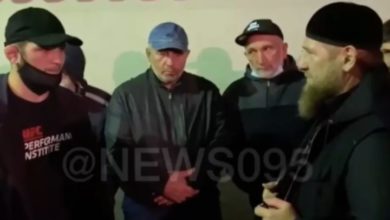Chechen Leader Ramzan Kadyrov Consoles Khabib Nurmagomedov During Father’s Funeral