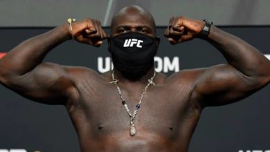 Jairzinho Rozenstruik at UFC Vegas 20 weigh-in