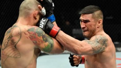 Ike Villanueva punches Vinicius Moreira at UFC Fight Island 8