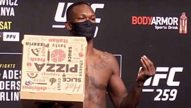 UFC 259 weigh-in results Israel Adesanya