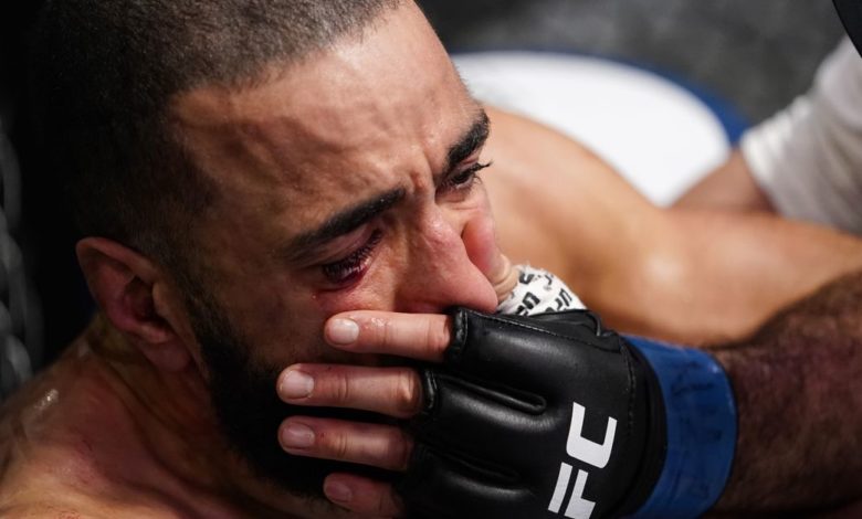 Belal Muhammad partage une photo d'un œil blessé dans sa première déclaration après le combat