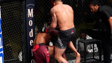 UFC Vegas 21 results: Eryk Anders lands illegal knee on Darren Stewart - No Contest