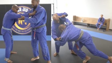 Counter a Stiff Arm with a Kneetap Takedown