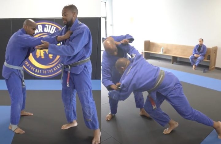 Counter a Stiff Arm with a Kneetap Takedown