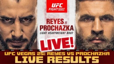 UFC Vegas 25 Reyes vs Prochazka live results