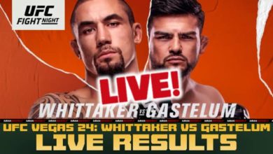 UFC Vegas 24 live results Whittaker vs Gastelum