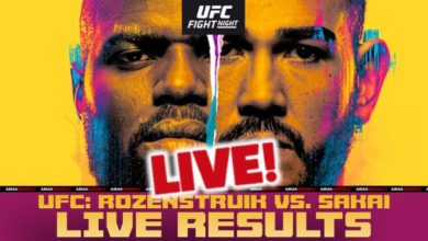 UFC Vegas 28 live results - Rozenstruik vs Sakai