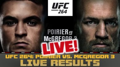 UFC 264 live results Poirier vs McGregor 3