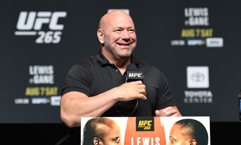 Dana White ravie de la victoire de Ciryl Gane à l'UFC 265, scénario de style WWE avec Francis Ngannou