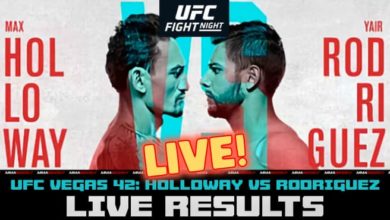 UFC Vegas 42 live results Max Holloway vs Yair Rodriguez