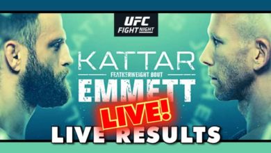 UFC Austin live results Kattar vs Emmett