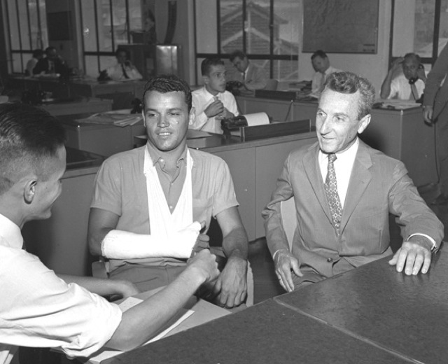Carlos Gracie et seu filhão Carlson dão entretiens. Foto: Arquivo O Globo