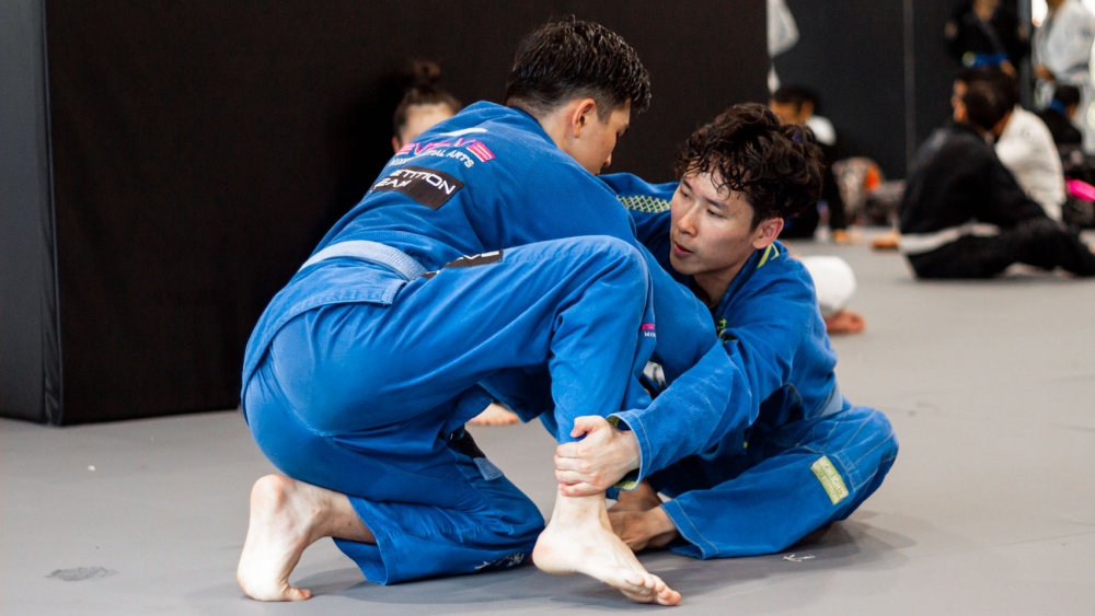 étudiants roulant la classe de bjj