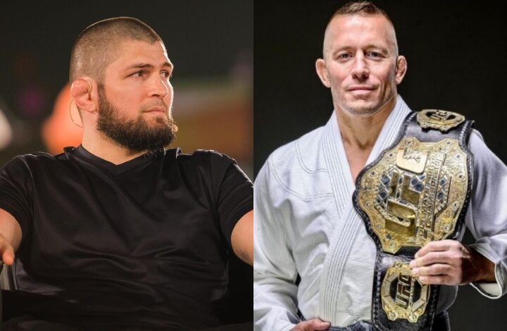 Georges St-Pierre Talks Possibility Of A Grappling Match With Khabib Nurmagomedov At UFC Fight Pass Invitational