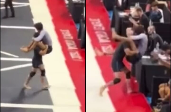 [WATCH] BJJ Competitor Slams Opponent Through Table On Purpose – Gets DQ’d
