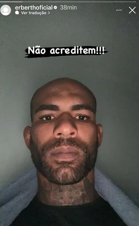 Histoire Instagram d'Erberth Santos