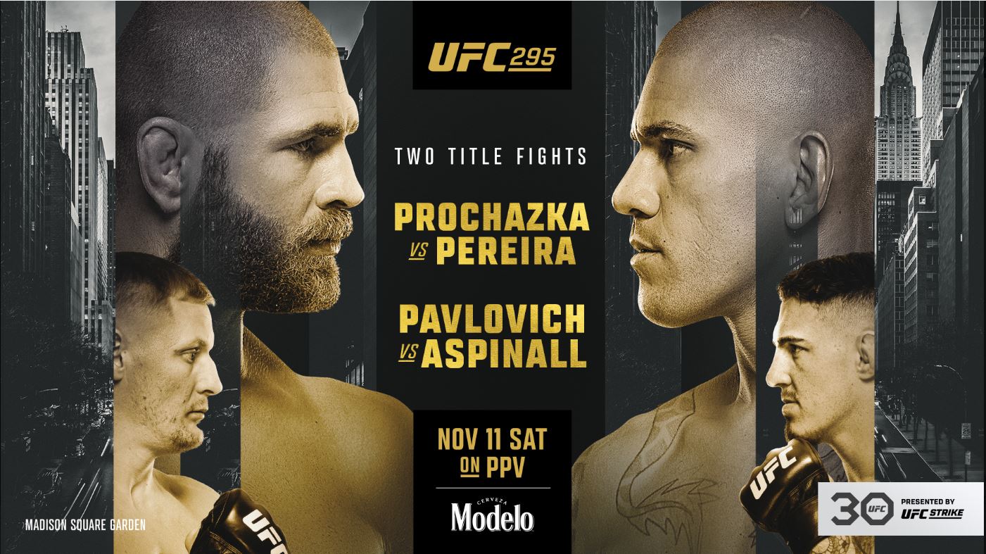 UFC 295, Jiri Prochazka, Alex Pereira, Sergei Pavlovich, Tom Aspinall, Résultats, UFC
