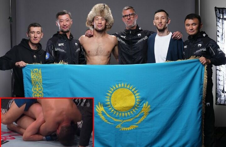 [WATCH] Shavkat Rakhmonov Chokes Out Stephen Thompson With RNC At UFC 296