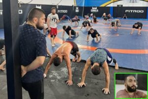 Khabib en tant qu'entraîneur et Belal Muhammad