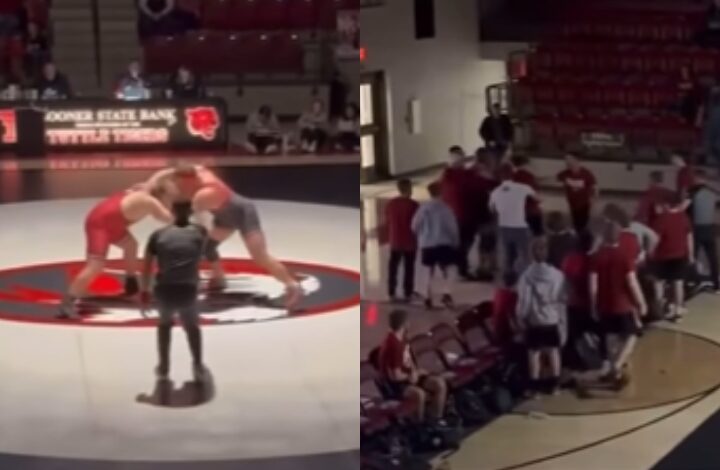 [WATCH] High School Wrestling Match Ends In Mass Brawl