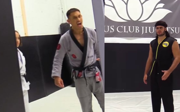 Les farceurs « Dojo Storm » une académie de BJJ alors que la ceinture noire du 3e degré enseigne aux enfants