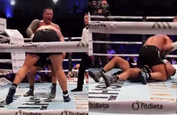 [WATCH] MMA Fighter DQ’d From Boxing Match – After Takedown & Brutal Ground-And-Pound