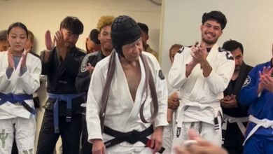 81 Yr Old Receives BJJ Black Belt and Makes Everybody Laugh with Hilarious Speech