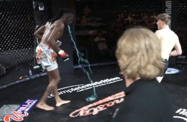 [WATCH] MMA Fighter Pukes Mid-Fight & Loses Via TKO