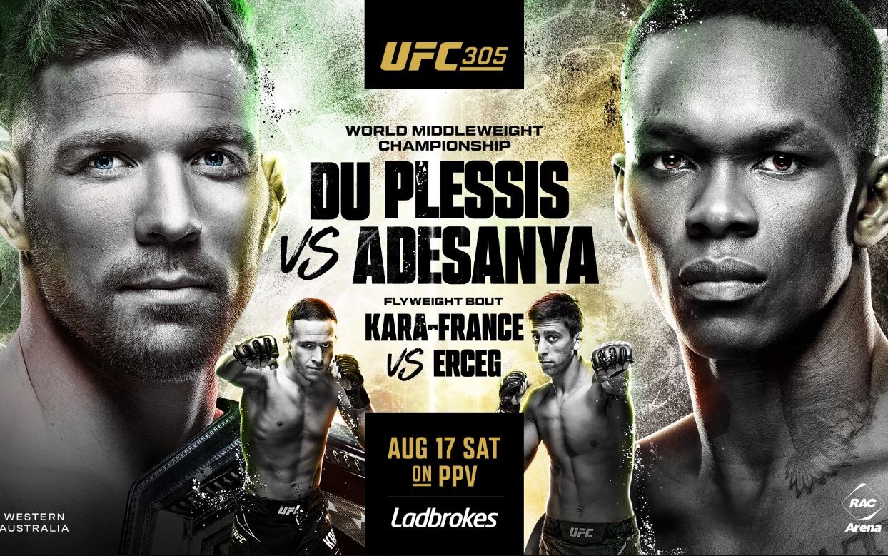 UFC 305, Dricus Du Plessis, Israel Adesanya, UFC, Résultats