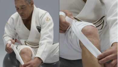 Rickson Gracie’s Method for Taping an Injured Knee for Jiu-Jitsu Training: Stay on the Mats Despite Injury