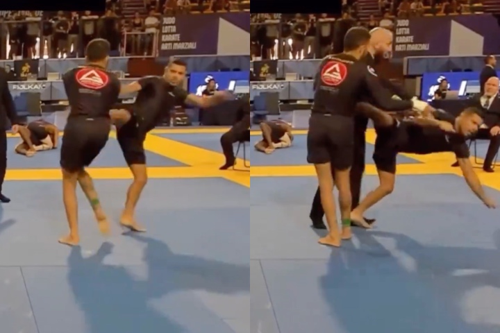 [WATCH] La ceinture noire tente de donner un coup de pied à son adversaire lors du match final du championnat d'Europe IBJJF No-Gi