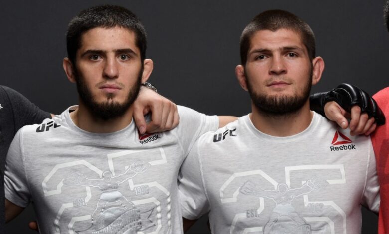 Islam Makhachev and Khabib Nurmagomedov