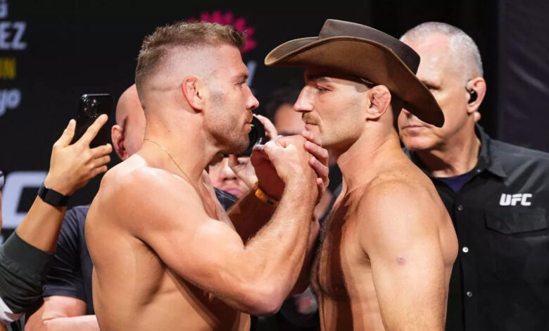 Dricus du Plessis Sean Strickland weigh-in