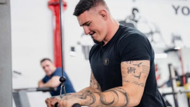 Tom Aspinall training