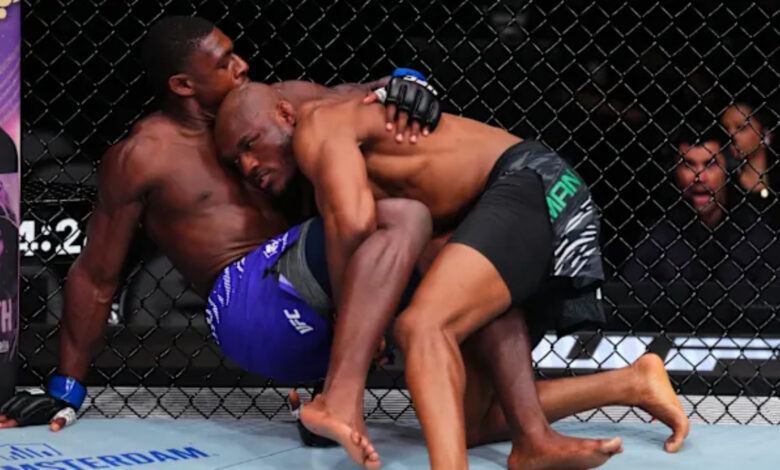 Kamaru Usman takes Joaquin Buckley down