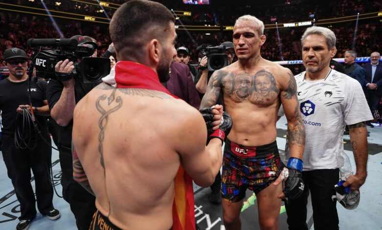 Ilia Topuria and Charles Oliveira