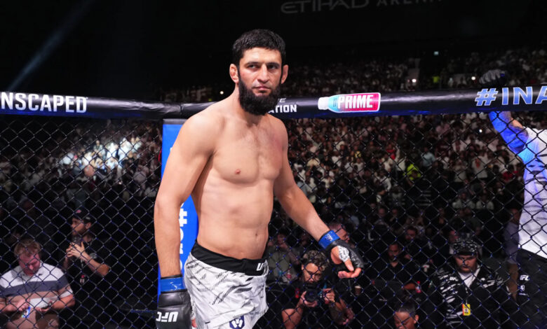 Khamzat Chimaev enters UFC Octagon