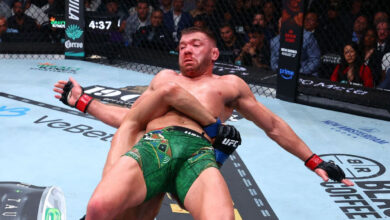 Dricus du Plessis slammed down at UFC 319