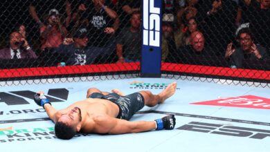 Aaron Pico knocked out at UFC 319
