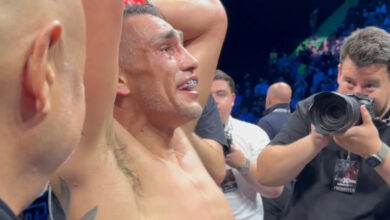 Tony Ferguson celebrates Misfits Boxing 22