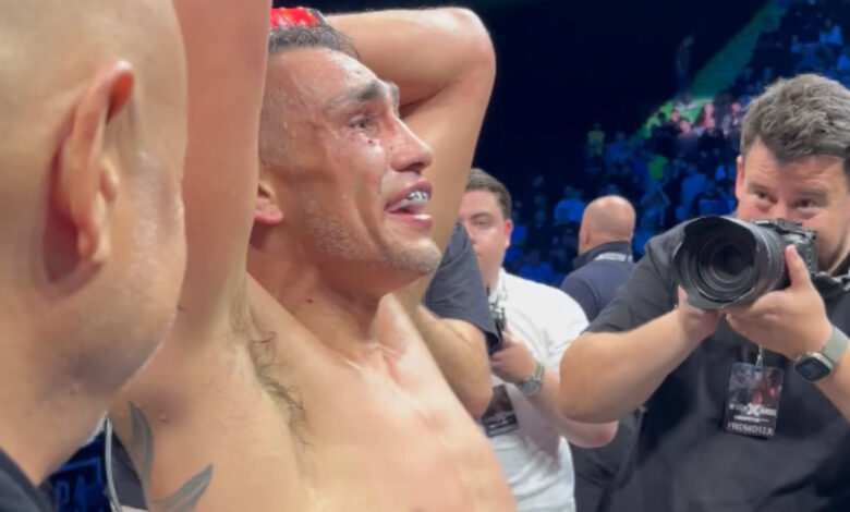 Tony Ferguson celebrates Misfits Boxing 22