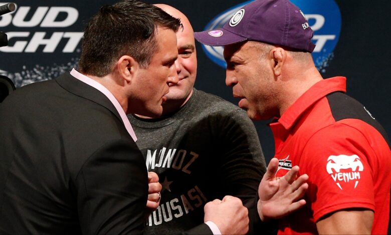 Chael Sonnen and Wanderlei Silva face off ahead of their fight