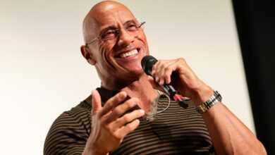 Dwayne 'The Rock' Johnson answers a question during a Q+A at the Toronto International Film Festival