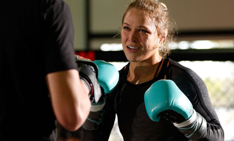 Ronda Rousey training session
