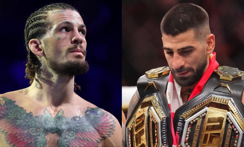 Sean O'Malley enters the Octagon for his fight at UFC 316, opposite Ilia Topuria with two belts after UFC 317