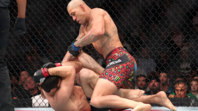 Alex Pereira stops Magomed Ankalaev at UFC 320