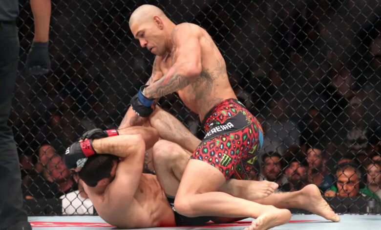 Alex Pereira stops Magomed Ankalaev at UFC 320